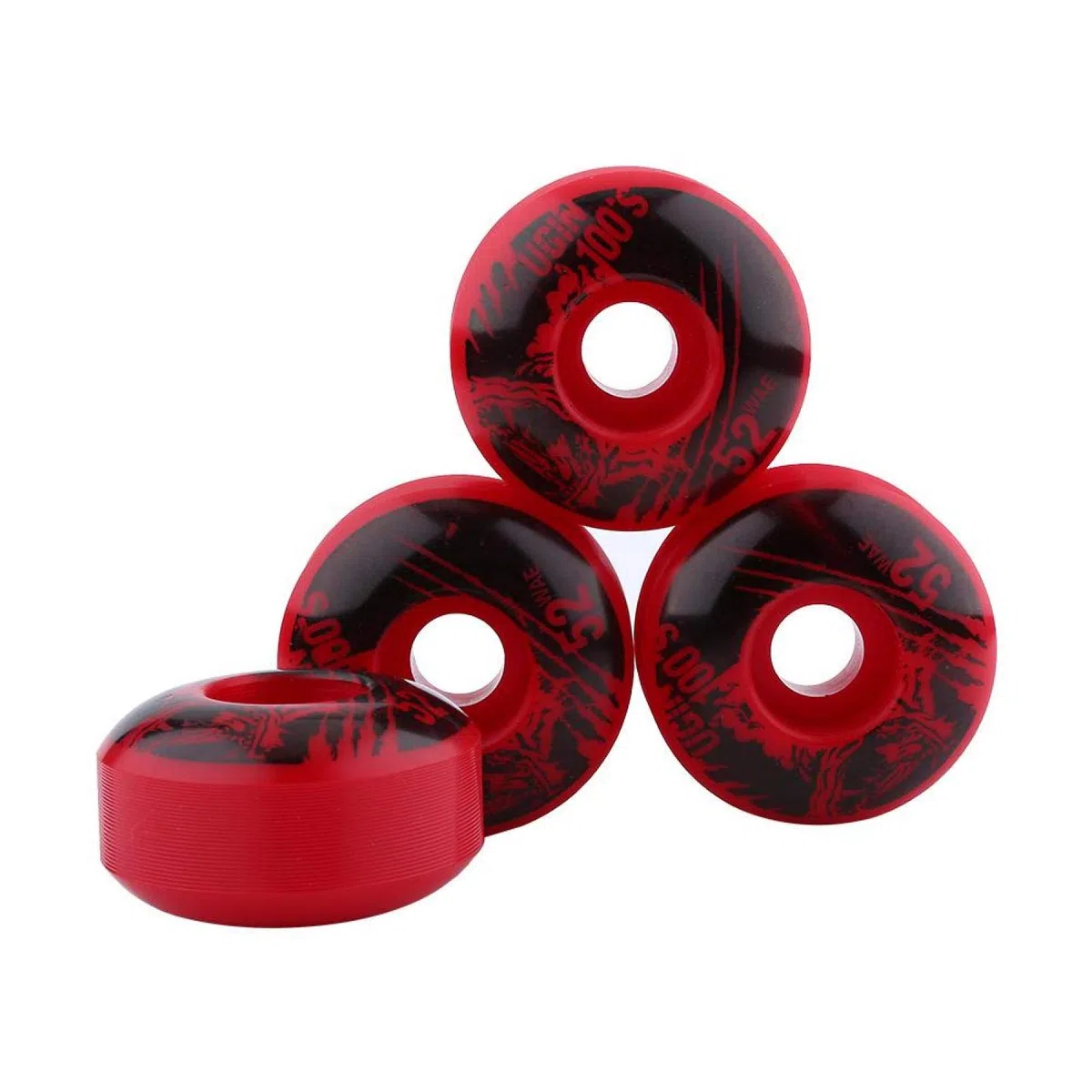 Tyenaza Roues de Planche à roulettes, 52 mm x 30 mm 4 pièces/Ensemble Roues de Planche à roulettes Longboard PU Cruiser Classiques durables en Plein air (4 Couleurs)