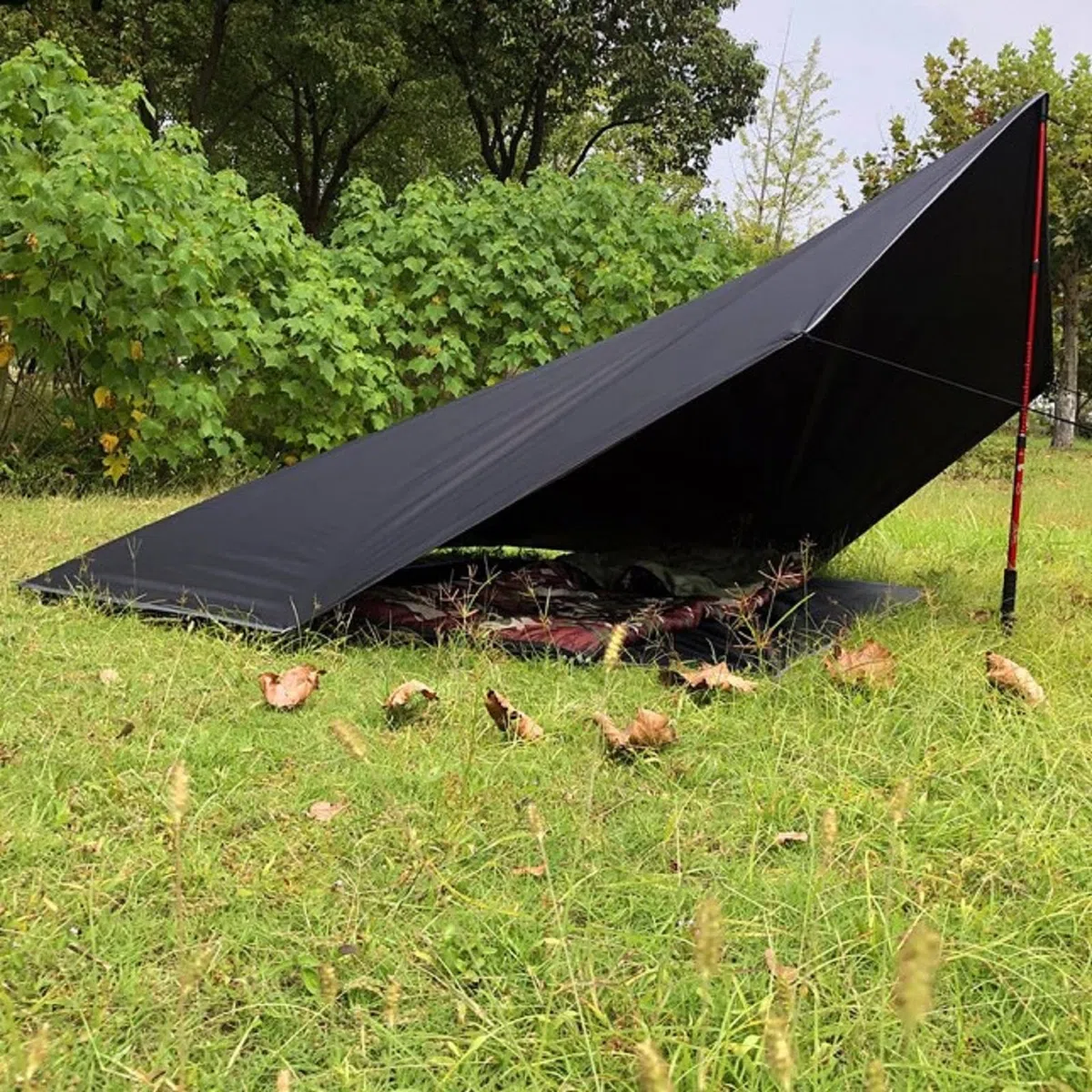 Tente de Camping 2-4 Personnes Imperméable avec Trou Poêle à Bois 4 Saisons Tipi