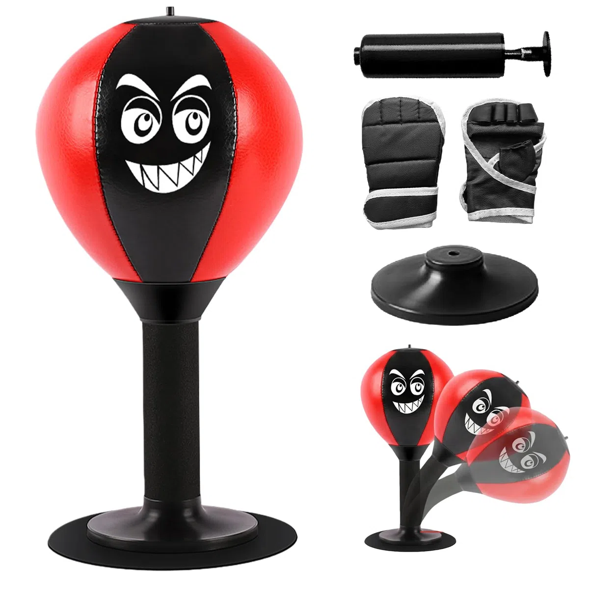 Punching Ball Bureau: Punching Balle De Bureau avec Ventouses, Balle De Frappe De Bureaus, Punchings Balls De Table De Bureaus pour Adultes, Enfants, Maison, école