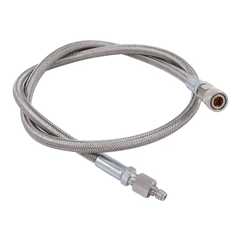TUXING Rallonge de tuyau 4500 Psi Pcp Paintball Airsoft Fill Whip, système de charge Air Filling Station en acier inoxydable avec connecteur Qick 8 mm mâle et femelle