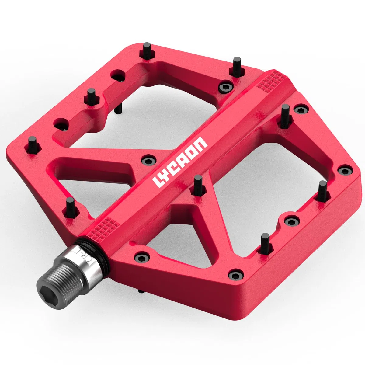LYCAON Pédales de vélo - Pédales de vélo de Course/VTT - Antidérapantes - Broche CR-MO - Pédales Plates antidérapantes pour VTT 9/16"