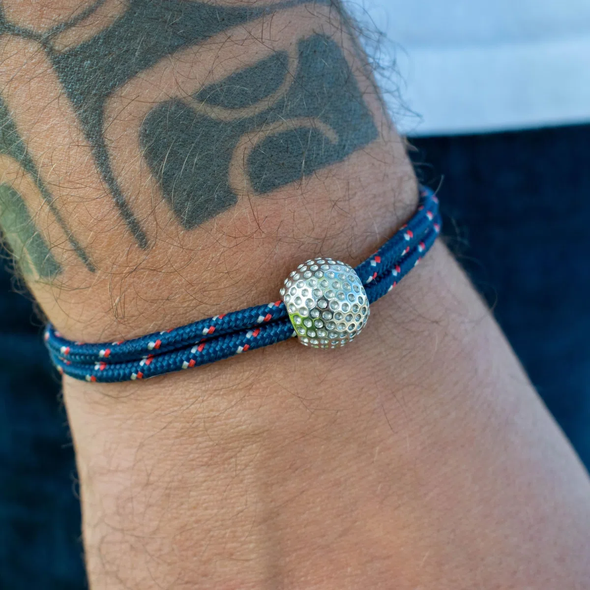 Ernestine - Bracelet Golf réglable acier inoxydable - Idée cadeau Homme Golfeur - Bracelet Golf sport - Idée originale Cadeau Homme Noël anniversaire fête des pères - bijoux joueurs sports