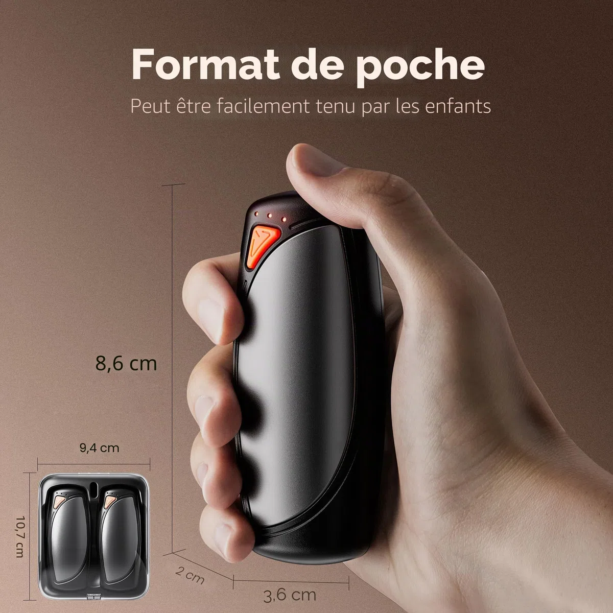 COTOP Chauffemains Rechargeables - 2 Chauffemains Électriques 14000 mAh avec Étui de Charge - 3 Niveaux de Chauffage Jusqu'à 36h - Charge Rapide - pour Plein Air, Camping - Cadeaux Hommes Femmes