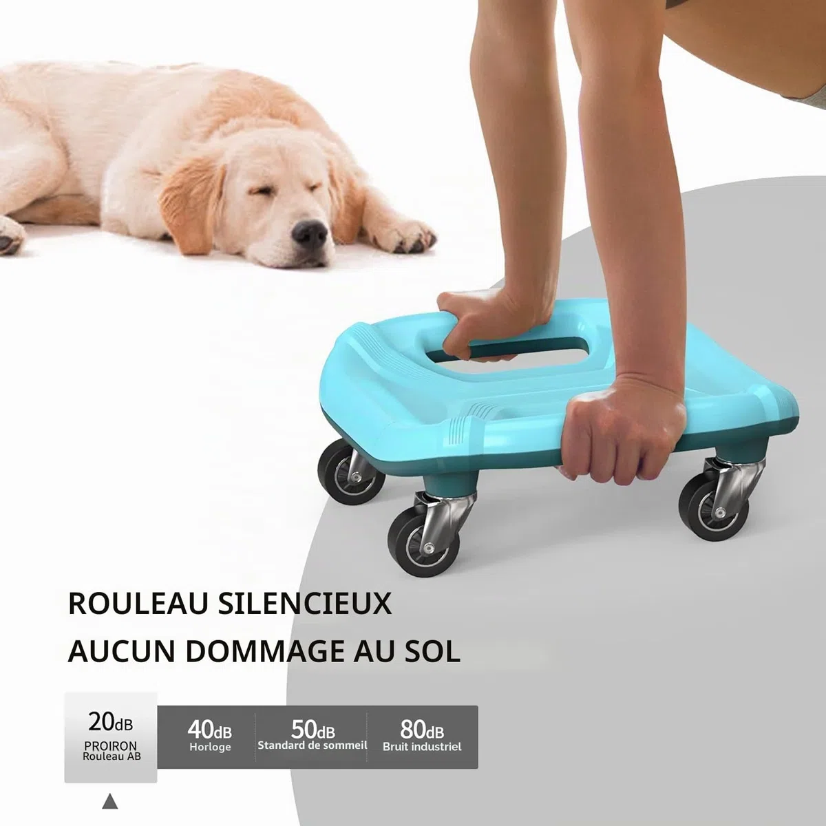 PROIRON AB Wheel Roue des Muscles abdominaux Four-Wheel Roue Fitness pour Les Genoux pour Le Fitness Et l'Entraînement des Abdominaux Muscles De l'Épaule Musles du Bras Muscles des Cuisses