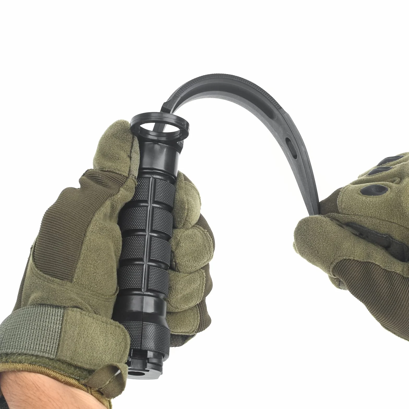 Tactique baïonnette M9 couteau en plastique, couteau de combat en caoutchouc flexible avec une lame, l'entraînement de CS Cosplay costume modèle poignard (Noir)