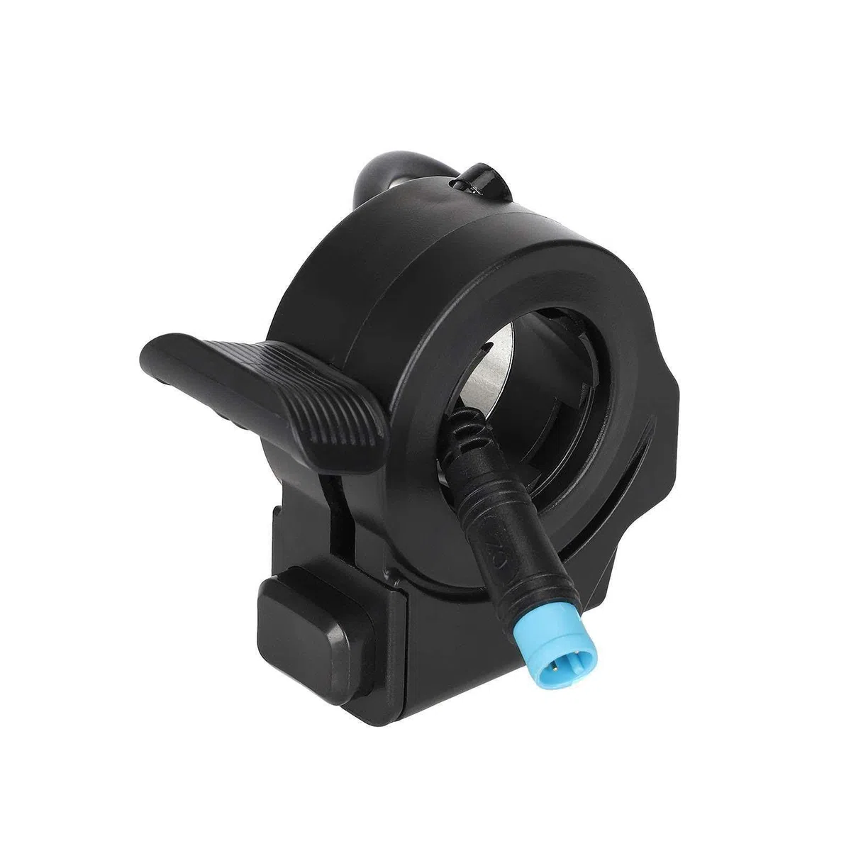F Fityle Manette à 4 Broches pour Vélo Électrique, avec Système de Verrouillage, Accélérateur à Pouce Remplacement Direct, Installation Facile, Compatible la Plupart des Vélos