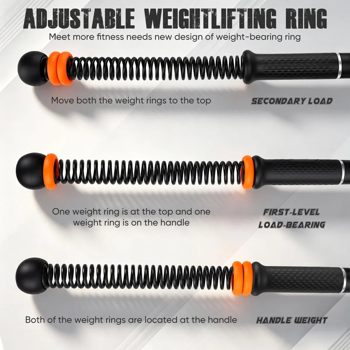 Corde de combat lestée, anneau de poids réglable, corde de fitness sans fil, âme en acier haute résistance, poignée ergonomique en caoutchouc souple, entraînement silencieux à domicile