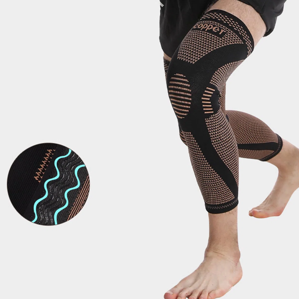 Genouillère pour homme et femme - Soulagement du genou - Manchon de compression respirant pour la course à pied et l'entraînement