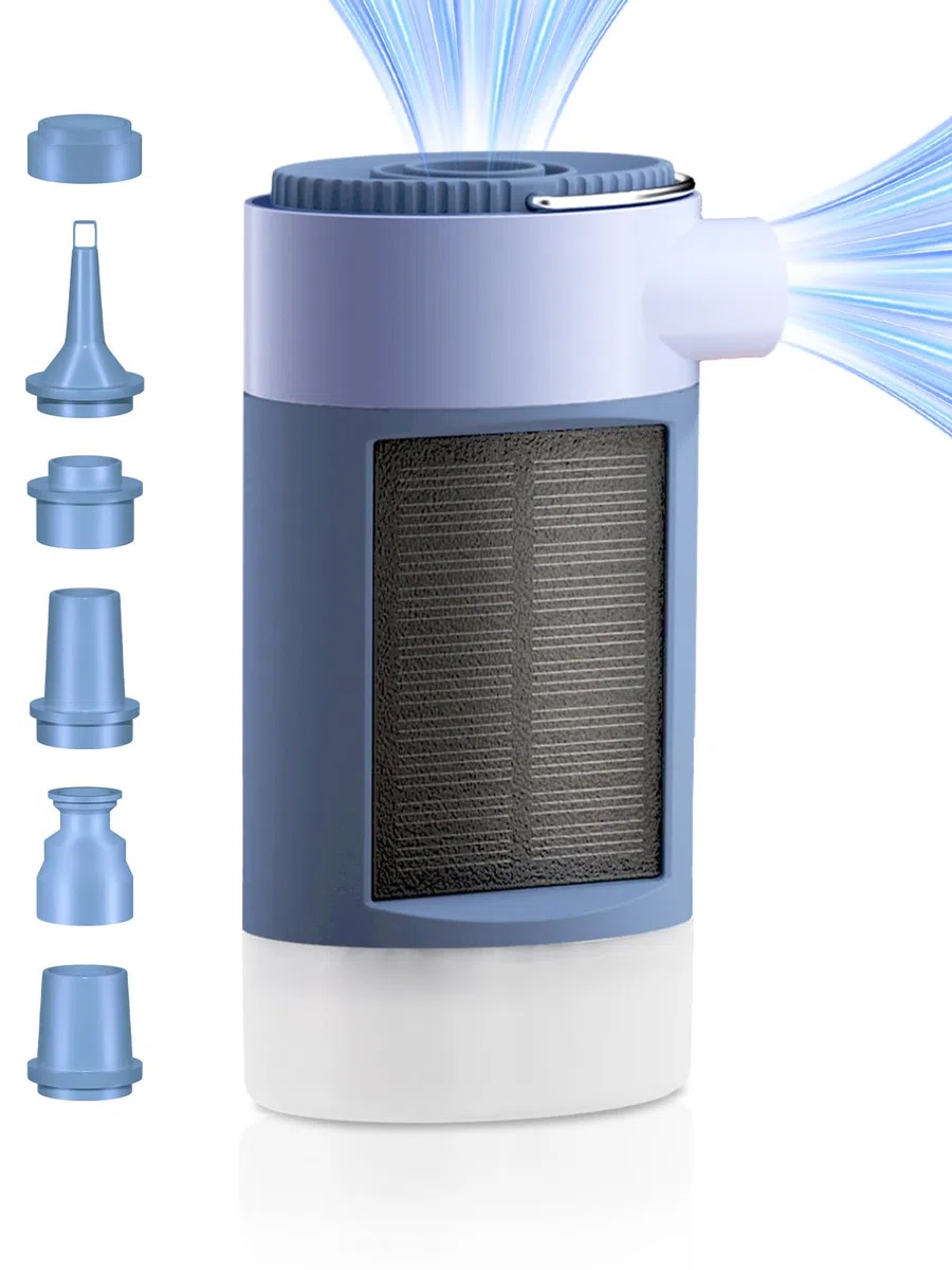 K Kasonic Pompe Électrique à Air avec Lampe de Camping, Pompes de Camping Rechargeables pour Dégonfler, Pompes pour Lits Gonflables pour Flottants de Piscine, Pompe Portable pour Voyages en Plein Air