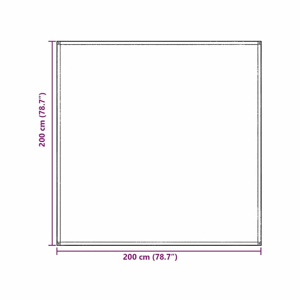vidaXL Tapis de Tente Bleu et Gris 200 x 200 cm Polyéthylène, Tapis de Camping, Moderne, léger, Pliable, résistant aux UV, Facile à Nettoyer, pour l'été en Plein air