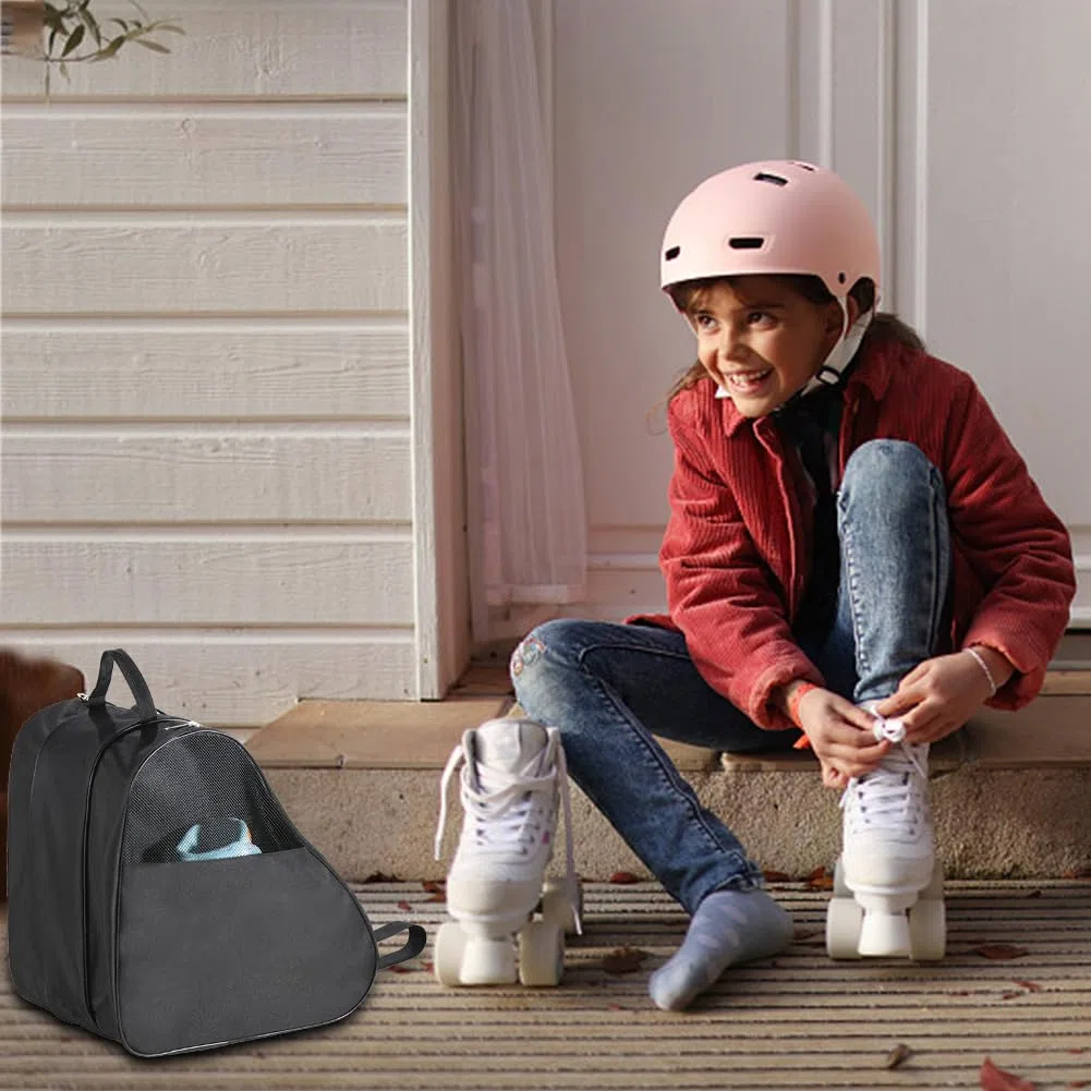 Sac à Patins à Roulette,Portable Sac Patins à Glace Sac pour Roller Femme Homme Respirant Sac de Chaussures de Patinage Sac de Rangement de Patins en Tissu Oxford Sac de Transport pour Patin
