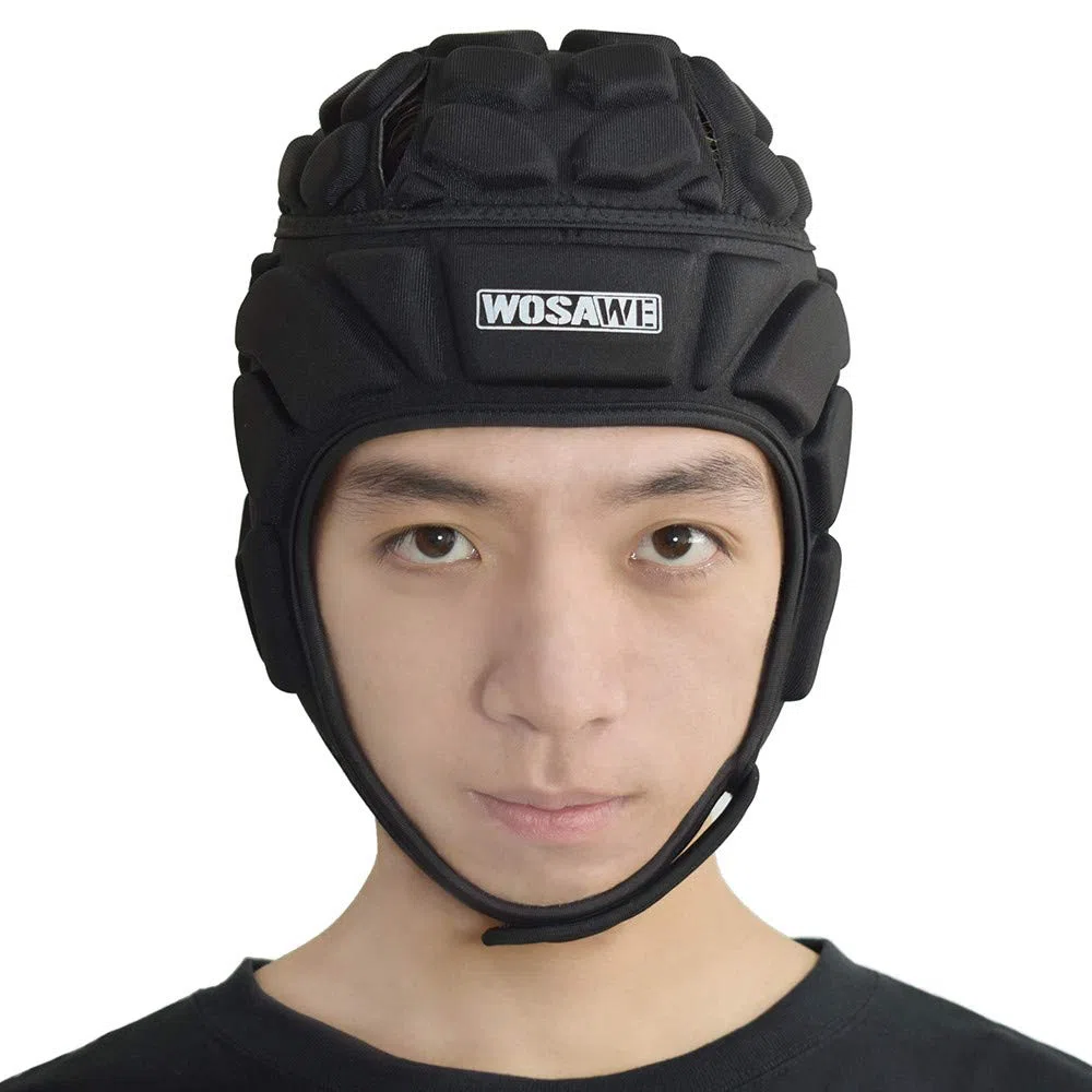 WOSAWE Casque de Gardien, Adultes EVA Réglable Sport Protecteur pour Le Football, Sports d'équipe, Entraînement, Rugby, Crosse
