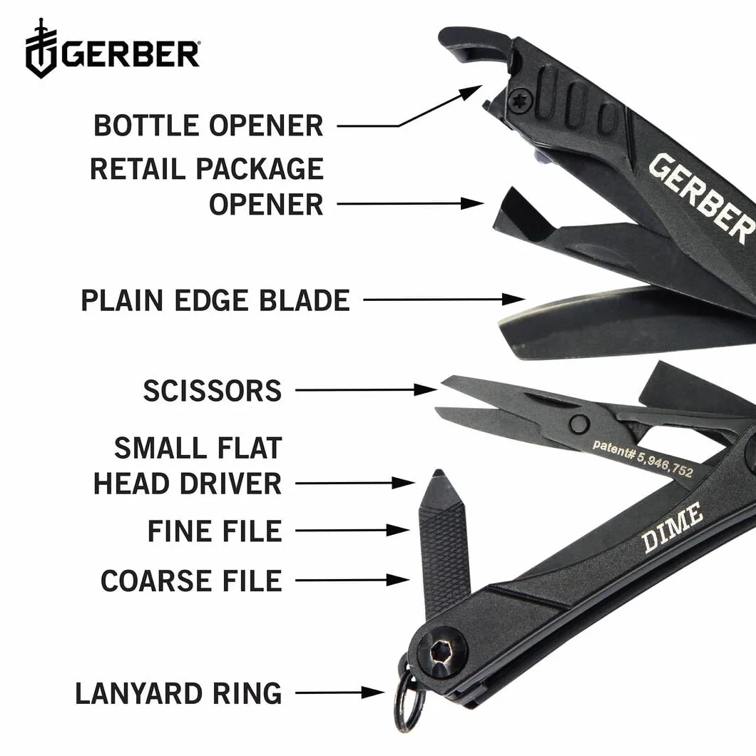 Gerber Dime Micro Tool noir Pince Multifonctions