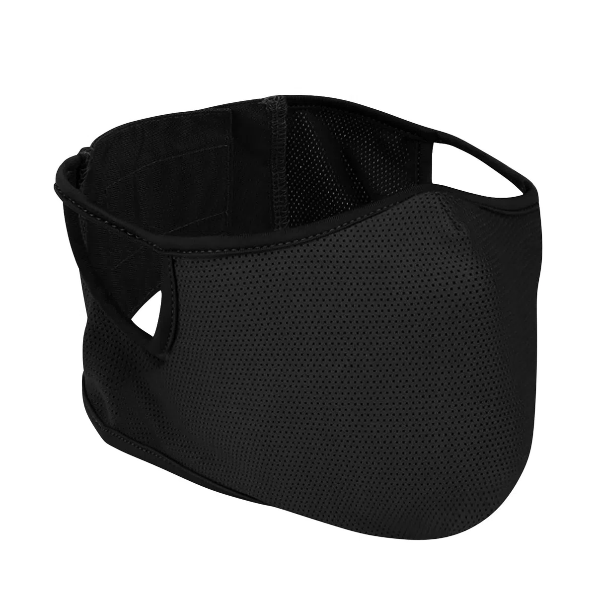 Qavctw Masque de tir Tactique Pliable Airsoft en Silicone Respirant Oreilles Libres Demi-Visage Masque Militaire en Maille pour tir, équitation, Escalade, Paintball, Chasse (M-Noir)
