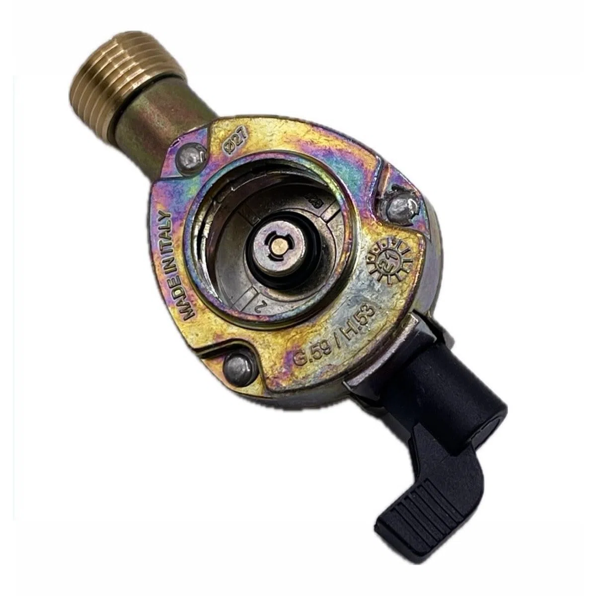 Adaptateur à clipser de 27 mm pour bouteilles de gaz propane et butane sans clapet anti-retour