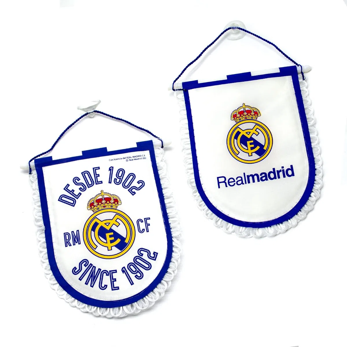 Real Madrid Fanion Officiel Since 1902 Petite Voiture 14 x 11,5 cm