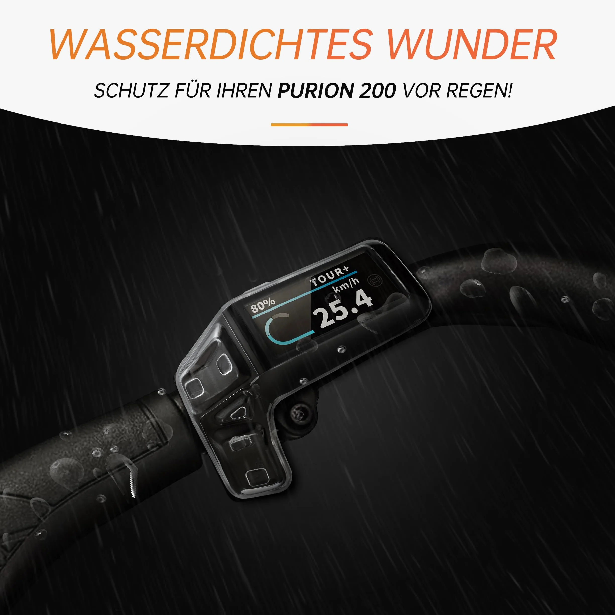 i-LEFANTE Lot de 2 étuis de protection d'écran pour Bosch Purion 200 - Film de protection d'écran pour vélo électrique - Transparent et imperméable - Protection contre les chocs et les rayures