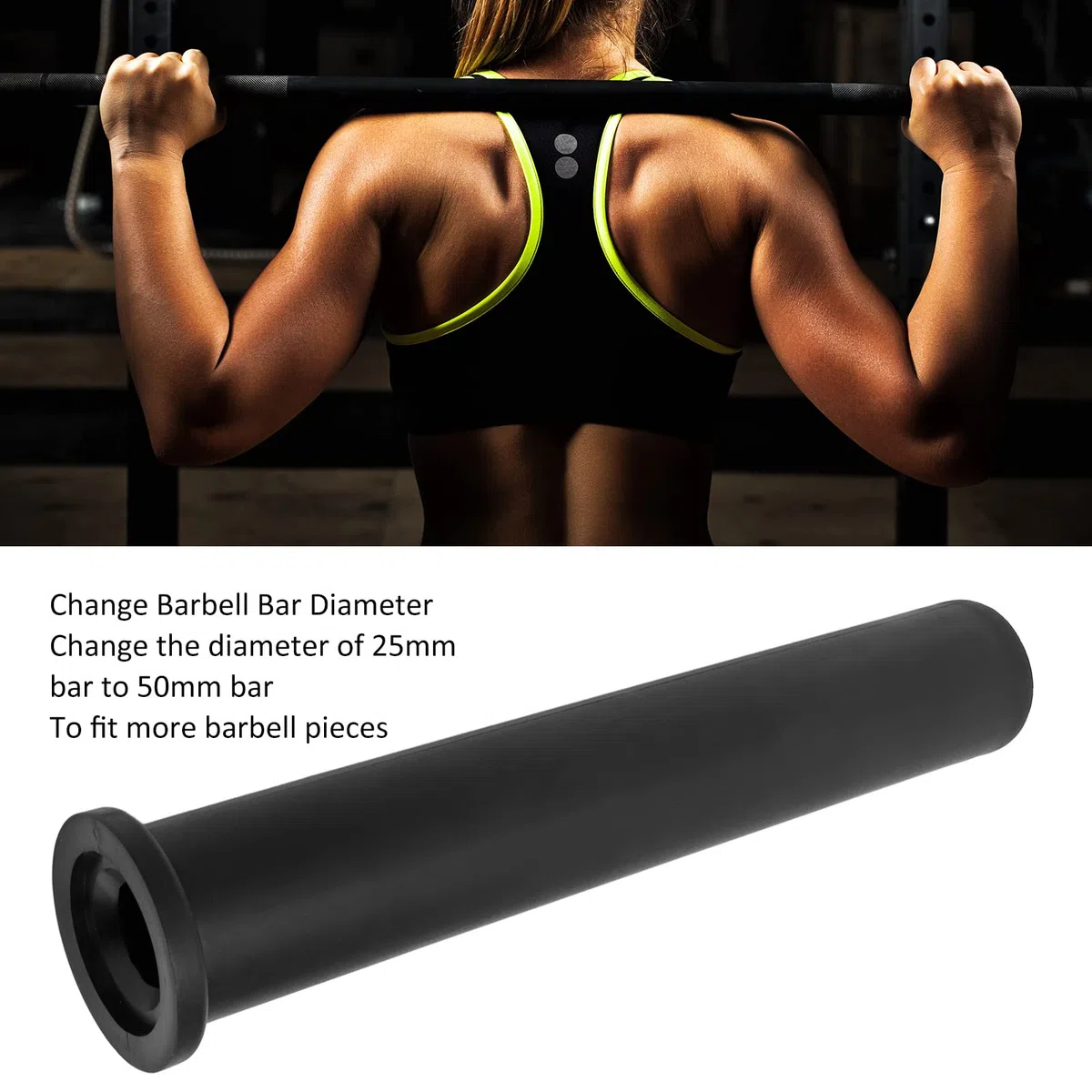 Manchon Adaptateur, Manchon Adaptateur de diamètre d'haltère 50 mm Robuste pour Centre de Fitness(303 mm/11,93 Pouces)