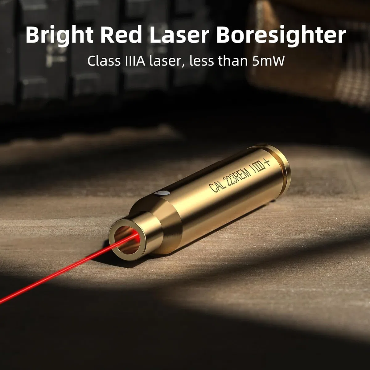 KinZon Laser de visée avec Laser Rouge et Batteries, Viseur de Canon pour Fusil (223 5.56mm)