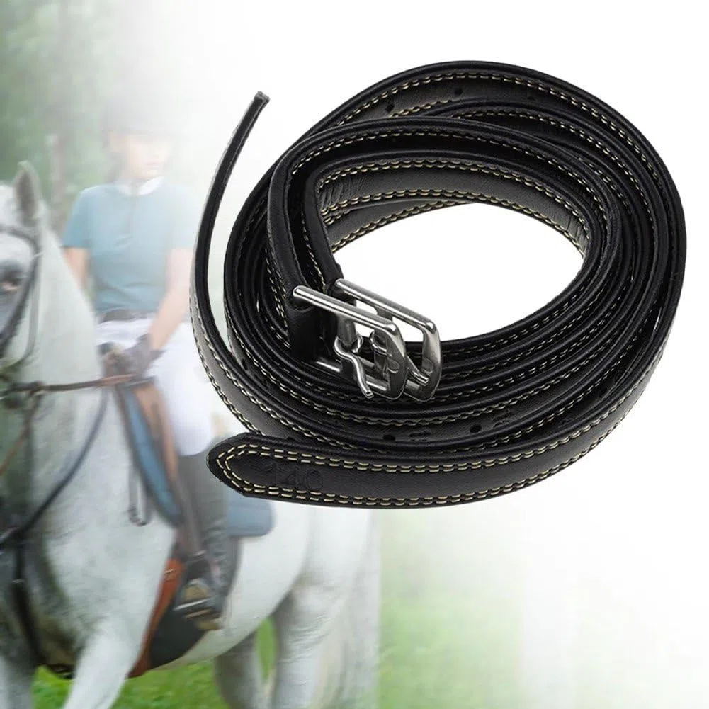 2 Étrivières Anglaises Réglables Souples pour L'équitation, Accessoires en Cuir pour L'équitation