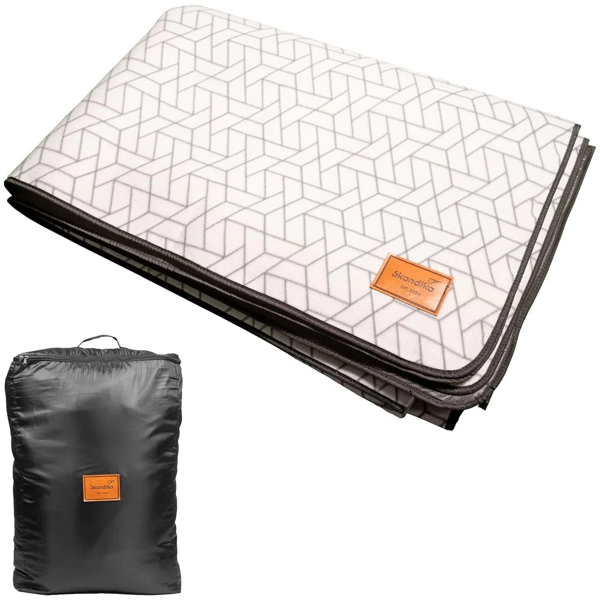 Skandika Tapis de Tente | Tapis d'extérieur en Polaire Softtouch, Robuste & étanche, Sac de Rangement, Couverture de Pique-Nique, Tapis de Sol | Accessoires Camping, Caravane, Balcon (300 x 300 cm)
