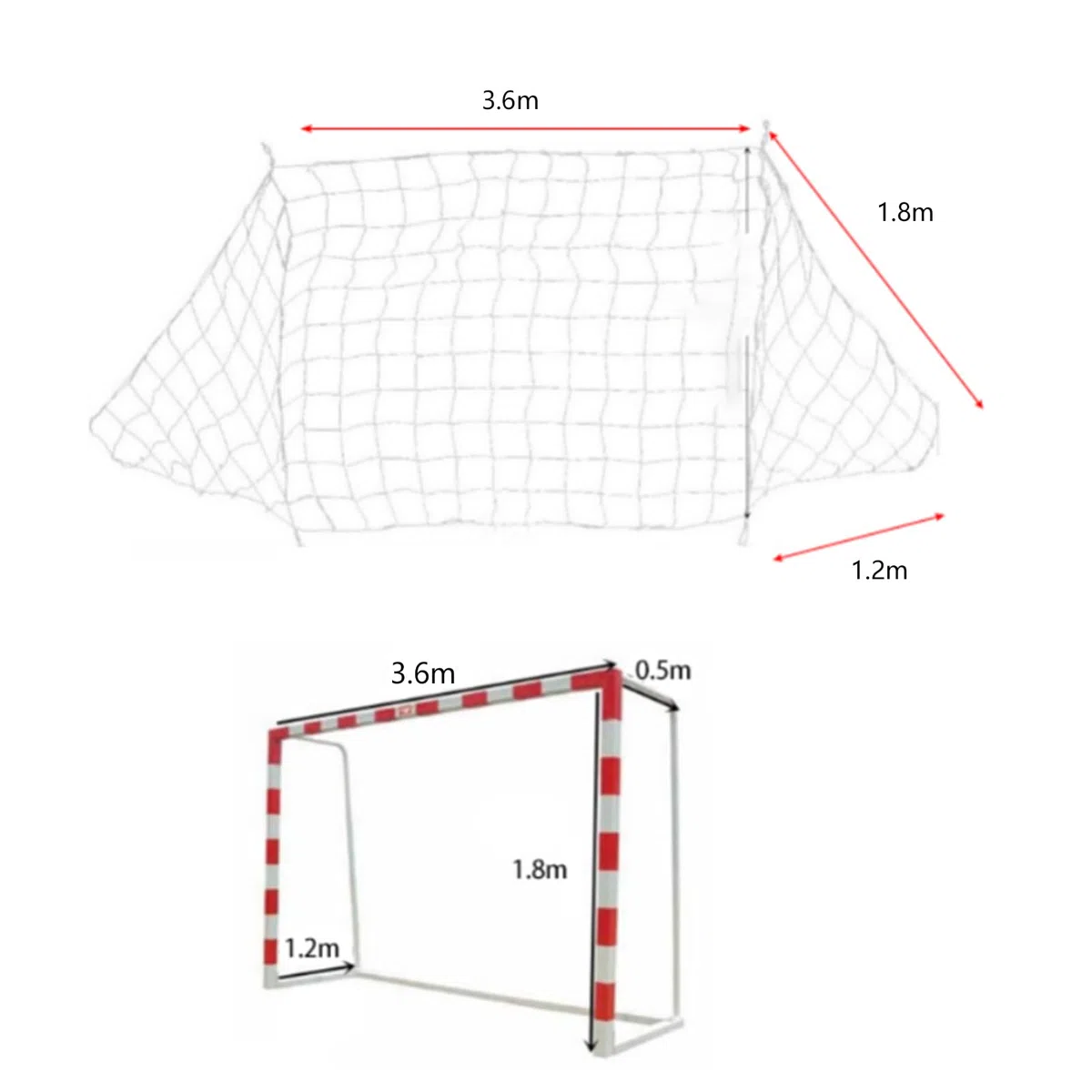 Filet de But de Football, Filet de Remplacement en polypropylène Durable pour entraînement et matchs à Domicile ou en Club
