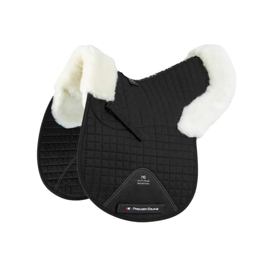 Premier Equine Tapis de Selle Amortisseur Mouton synthétique intégré GP/Jump Numnah