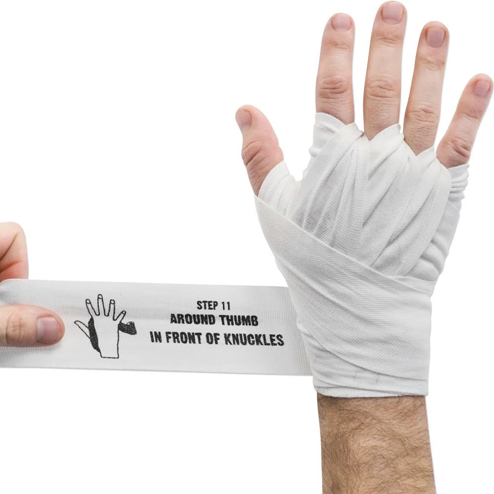 Meister ArrowWay Bandes de Boxe et MMA avec Instructions Imprimées - 360 cm Élastique