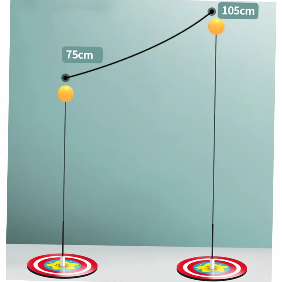 Tennis de table - Tige flexible - Appareil d'entraînement pour joueur solo - Avec ventouse - Durable et sûr pour les adultes - Convient pour l'intérieur et l'extérieur - Favorise la