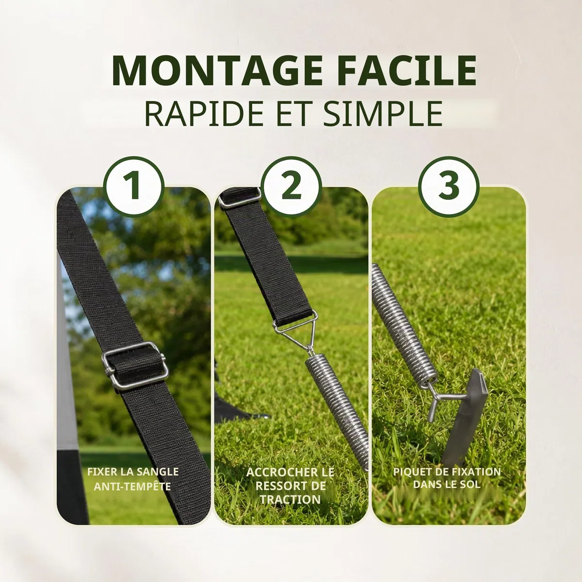 Moritz Sangle tempête de camping de 13 m de long pour auvent, camping-car, caravane - Protection contre les tempêtes, corde de tension