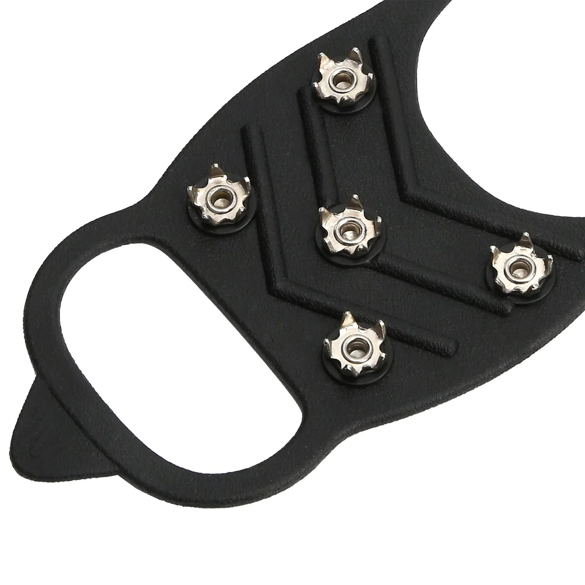 Couvre-Pointes de Chaussures, Crampons Antidérapants en Acier Inoxydable à 8 Dents avec Silicone Flexible, pour la Marche sur Neige en Plein Air, la Randonnée, L'alpinisme,