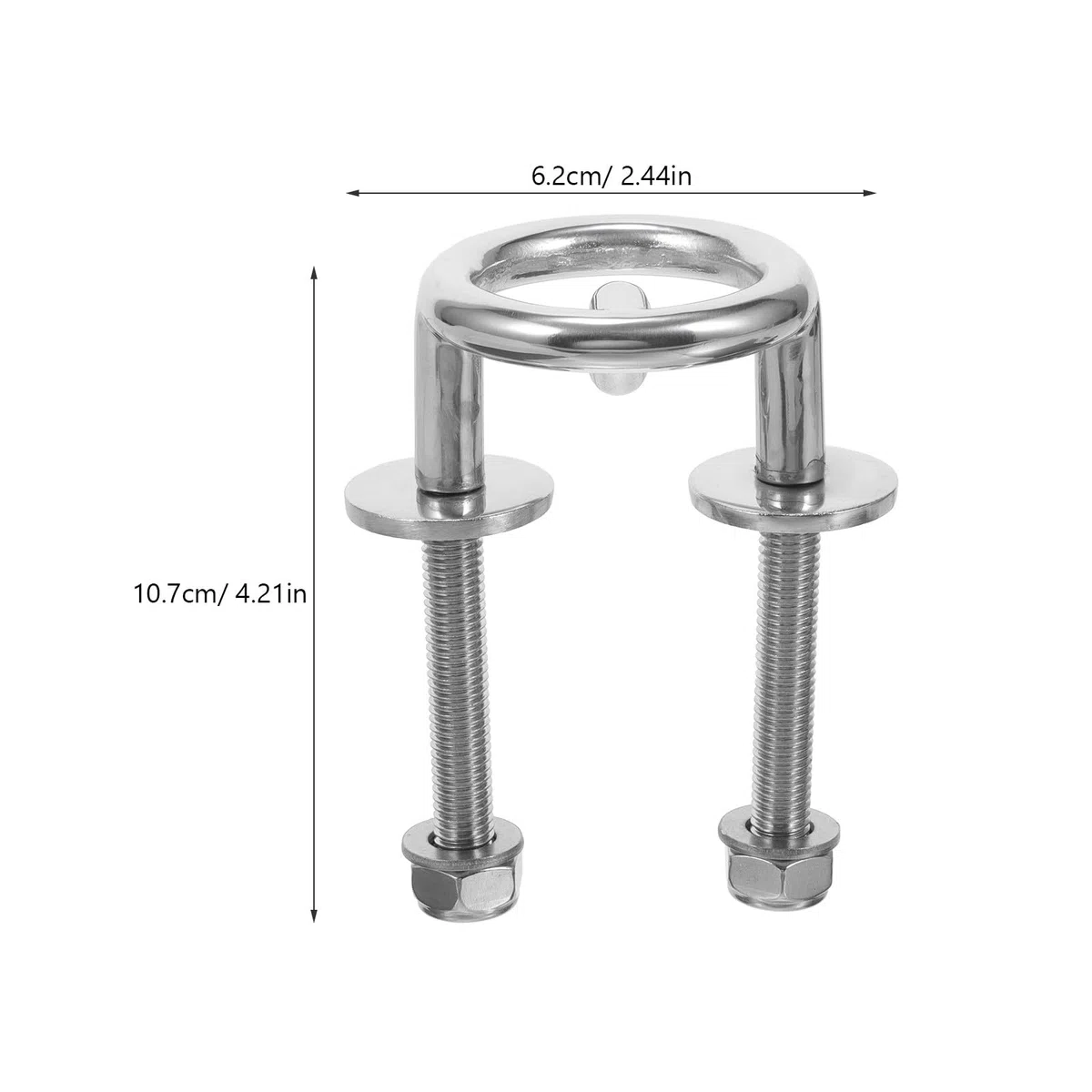 Happyyami de Remorquage en Acier Inoxydable Argenté pour Ski Nautique Solide et Résistant la Corrosion, Support pour Bateau Lors Pratique Ski Nautique