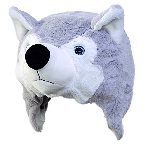 Couvre Casque Ski Husky Peluche – Housse pour Ski Chien Nordique Original – Accessoire Fun Ski Snowboard Enfant Adulte – Protection Casque Dani Creations