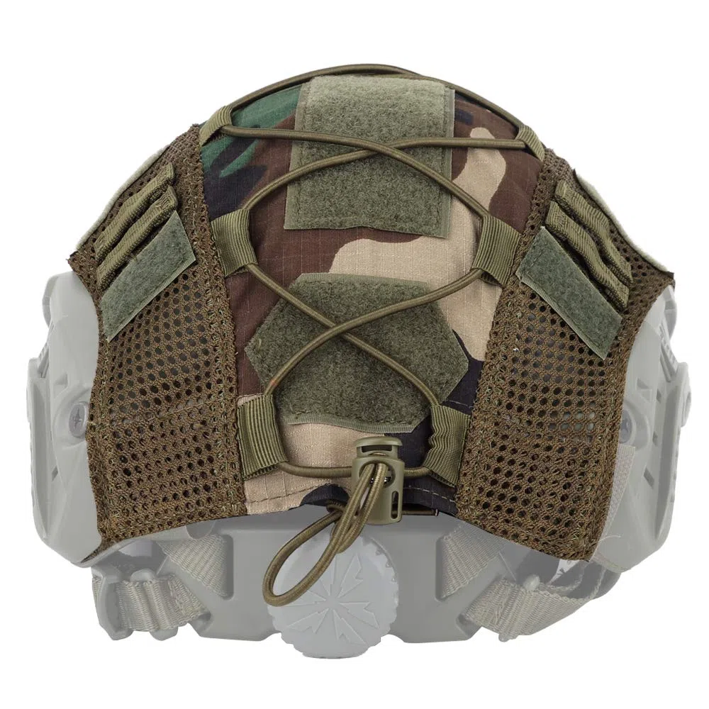 ATAIRSOFT Tactique Couvre-Casque de Chasse Militaire Paintball en Tissu de Nylon d'Airsoft Paintball pour Les Casques Rapides de BJ/PJ/MH (WL)