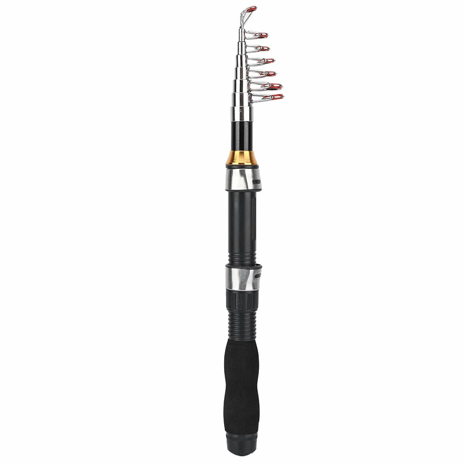 Alomejor Mini Canne à pêche de Poche Canne à pêche Stylo pour la pêche en mer Pêche en Eau Douce en Eau de mer extérieure(1.7m)