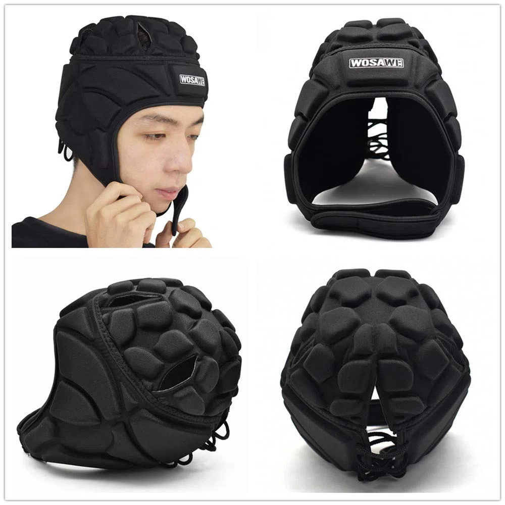 WOSAWE Casque de Gardien, Adultes EVA Réglable Sport Protecteur pour Le Football, Sports d'équipe, Entraînement, Rugby, Crosse