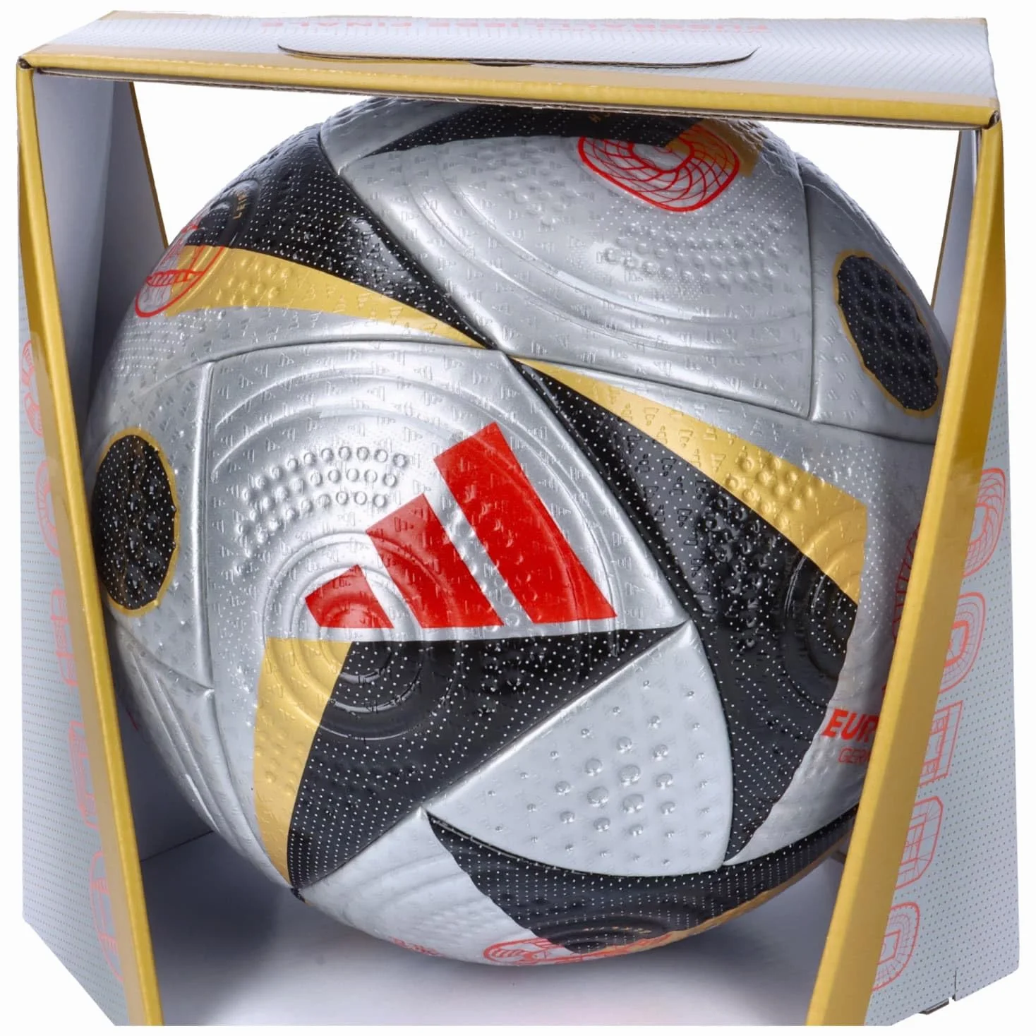 adidas Fussballliebe Finale Euro 2024 FIFA Quality Pro IS7436 Ballon de Football, Unisexe, argenté, 5 UE
