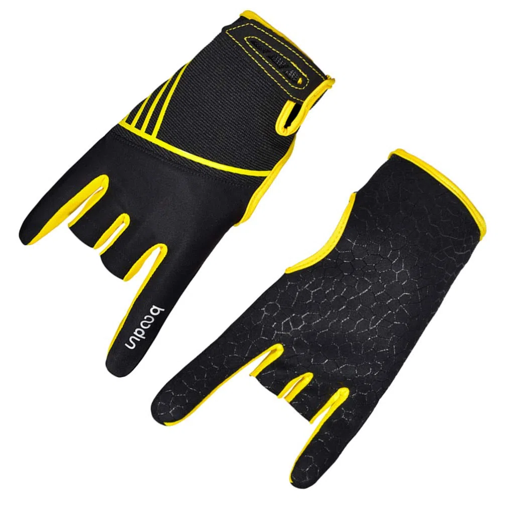 1 paire de gants de bowling pour main gauche et droite - Gants de bowling professionnels respirants et antidérapants - Accessoire pour joueurs - Taille S/M (jaune)