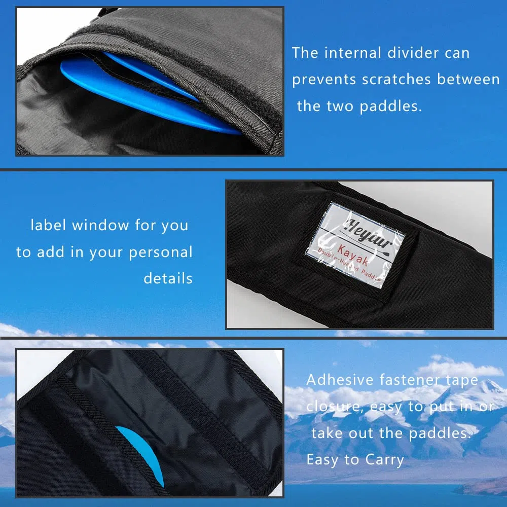Sac de pagaie de kayak durable pour pagaies de kayak réglables en 2 parties