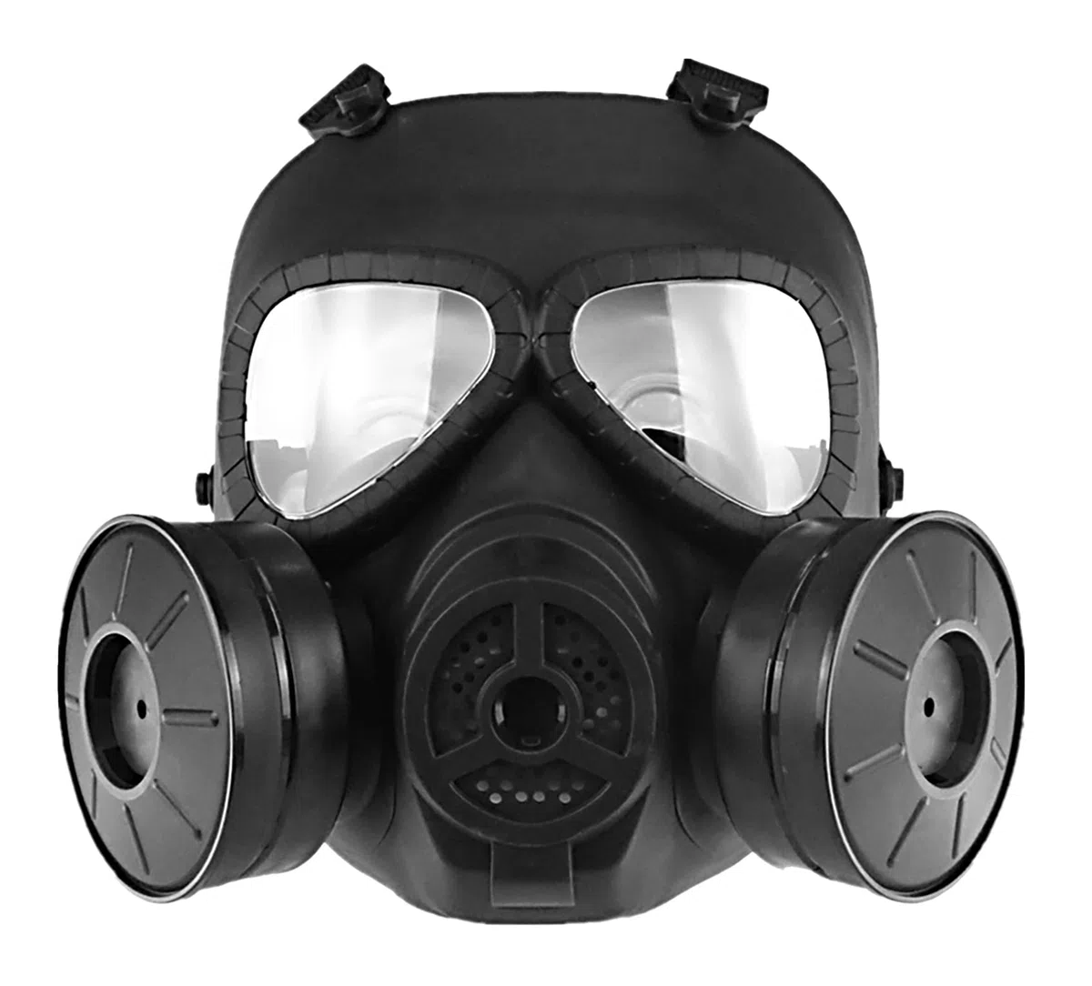 Masque à gaz anti-buée avec double ventilateur MO4 Masque de protection pour Airsoft Paintbal, noir