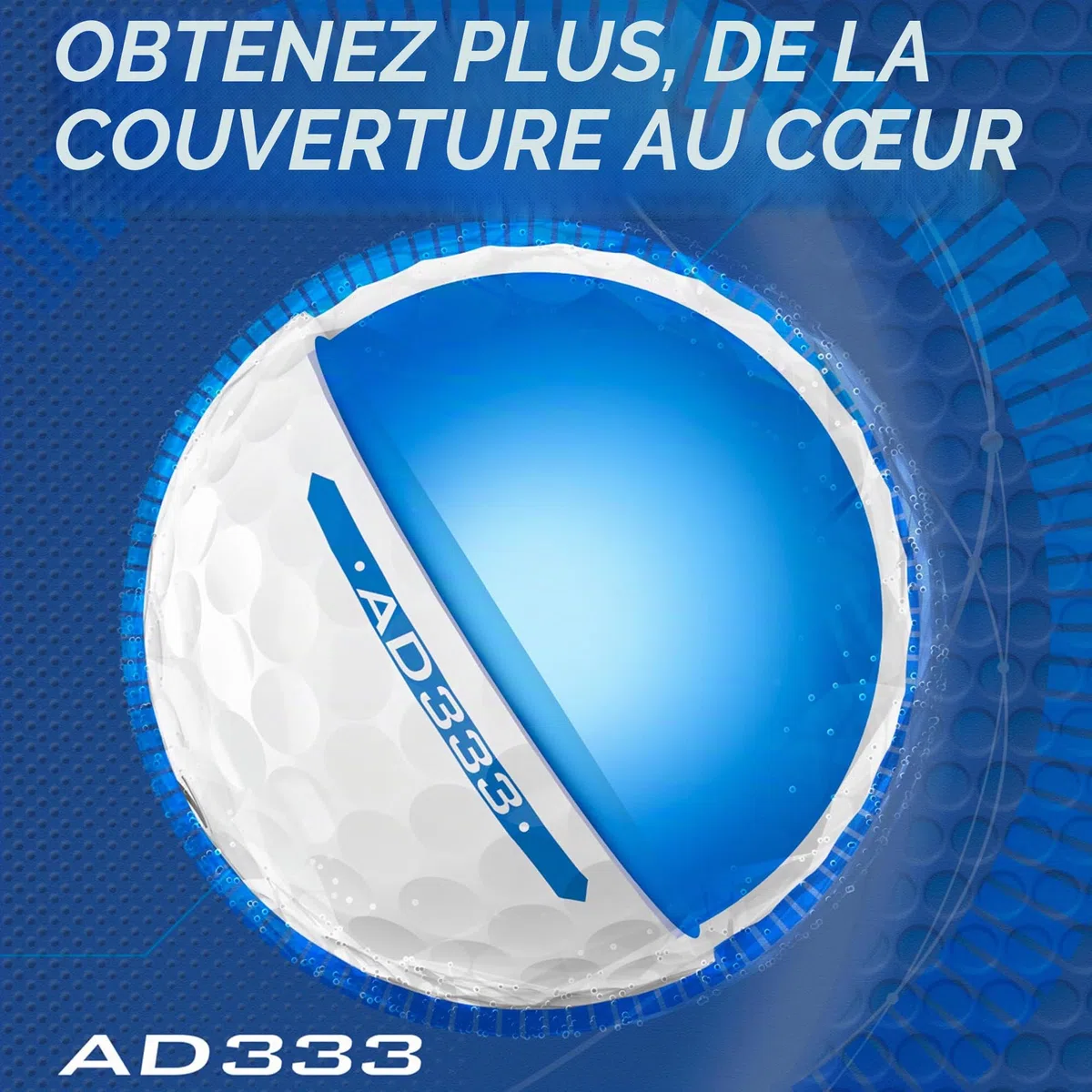 Srixon AD333 Balles de Golf Longue Distance|Toucher Plus Doux et Contrôle Exceptionnel |Emballage Écologique |Idée Cadeau Golfeur | Boîte de 12