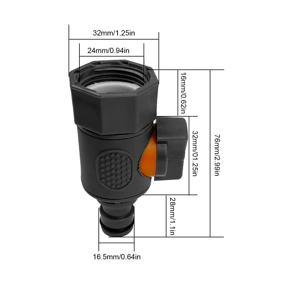 Beatific Lot de 2 filtres à eau pour camping-car avec tamis de rechange avec adaptateur rapide 3/4" et vanne de régulation, avec insert de filtre à eau, pour camping-cars, caravanes et accessoires de