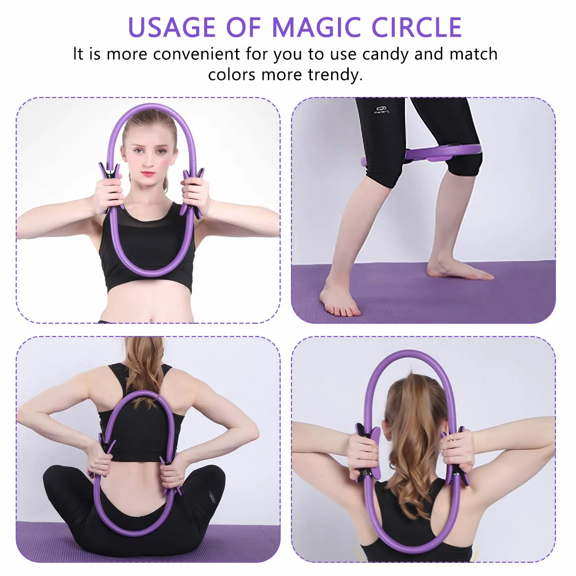 PROVO Pilates Cercle, Yoga Pilates Ring, Anneau de Résistance Pilates, Anneau de Pilates de Musculation Multifonctionnel pour Home Body Sculpt Resistance Training Jambe IntÉRieur De La Cuisse LÉGer