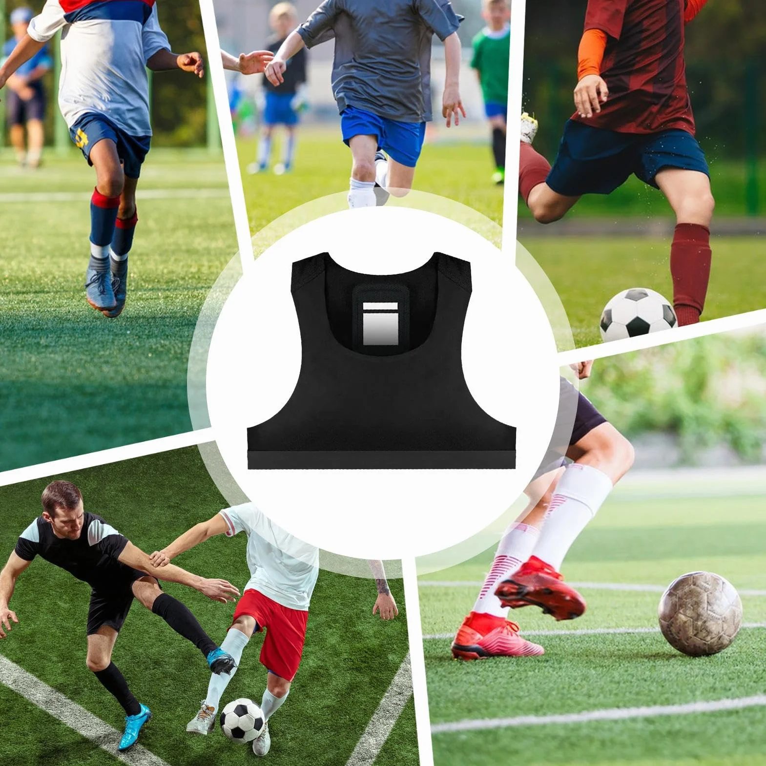 Gilet de sportif de football, gilet de GPS de football, Débardeur de fitness gilet de football, Débardeur d'entraînement de gilet de Football, gilet de sport respirant avec traceur GPS pour hommes et