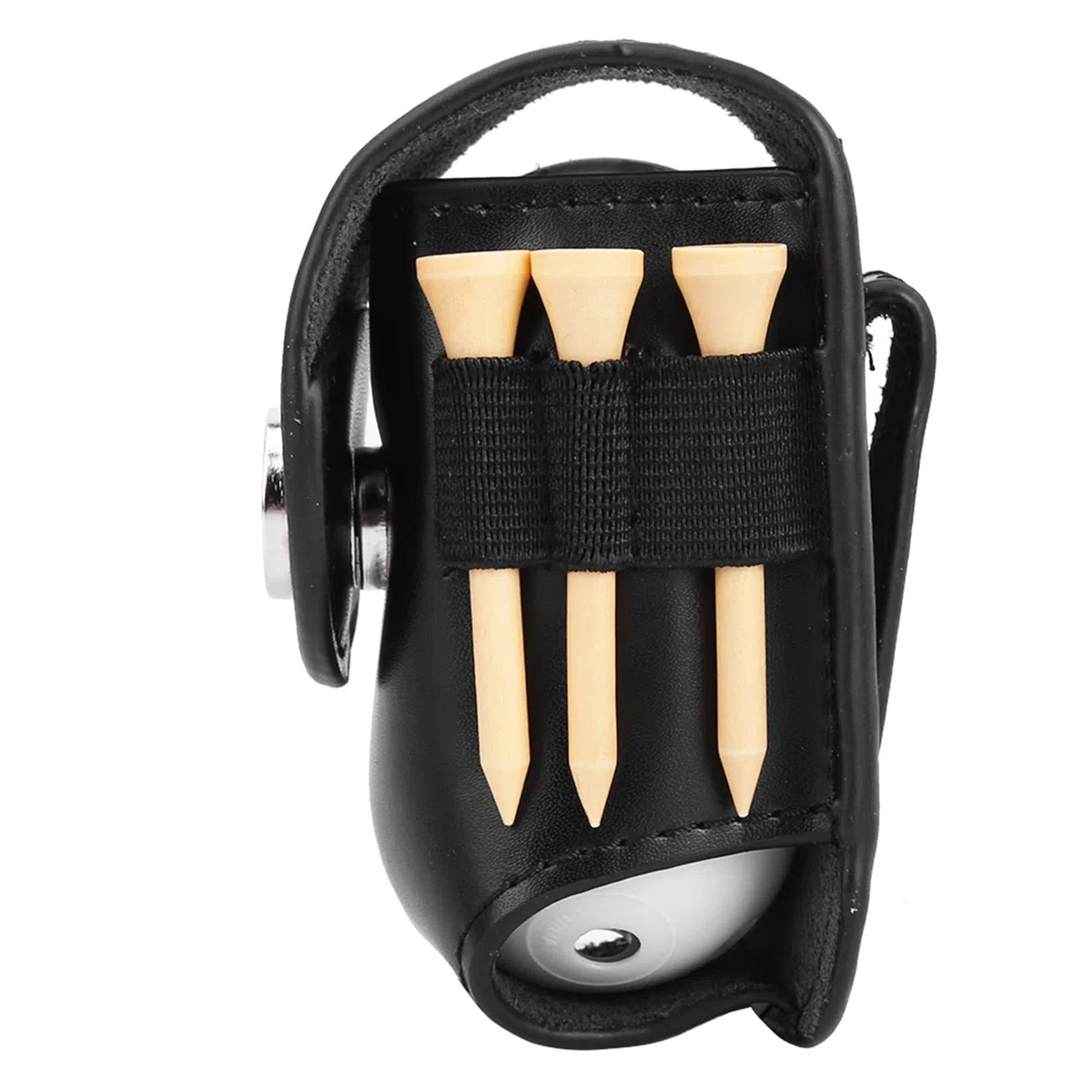 Alvinlite Pochette pour Balle de Golf Tee Holder Ceinture Sac de Taille en PU pour Accessoire de Sport de Golf Contient 2 balles 3 Tees de Golf et 1 Divot de Golf(Noir) Ceinture