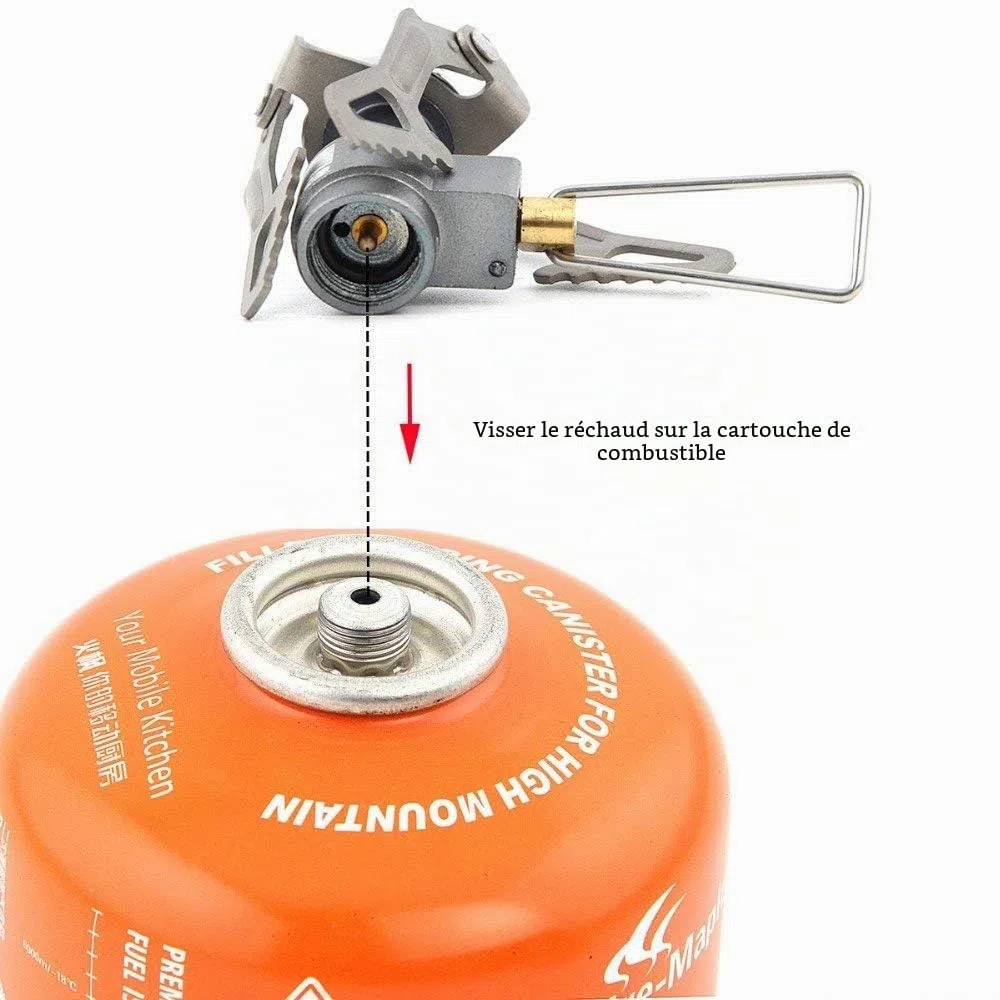 BRS 26g Poêle Ultra-Léger BRS-3000T Titane En Alliage Poêle À Camping Poêles À Gaz Cuisinière En Plein Air Poêle À Gaz Poêle À Gaz Miniature Portable Pique-Nique