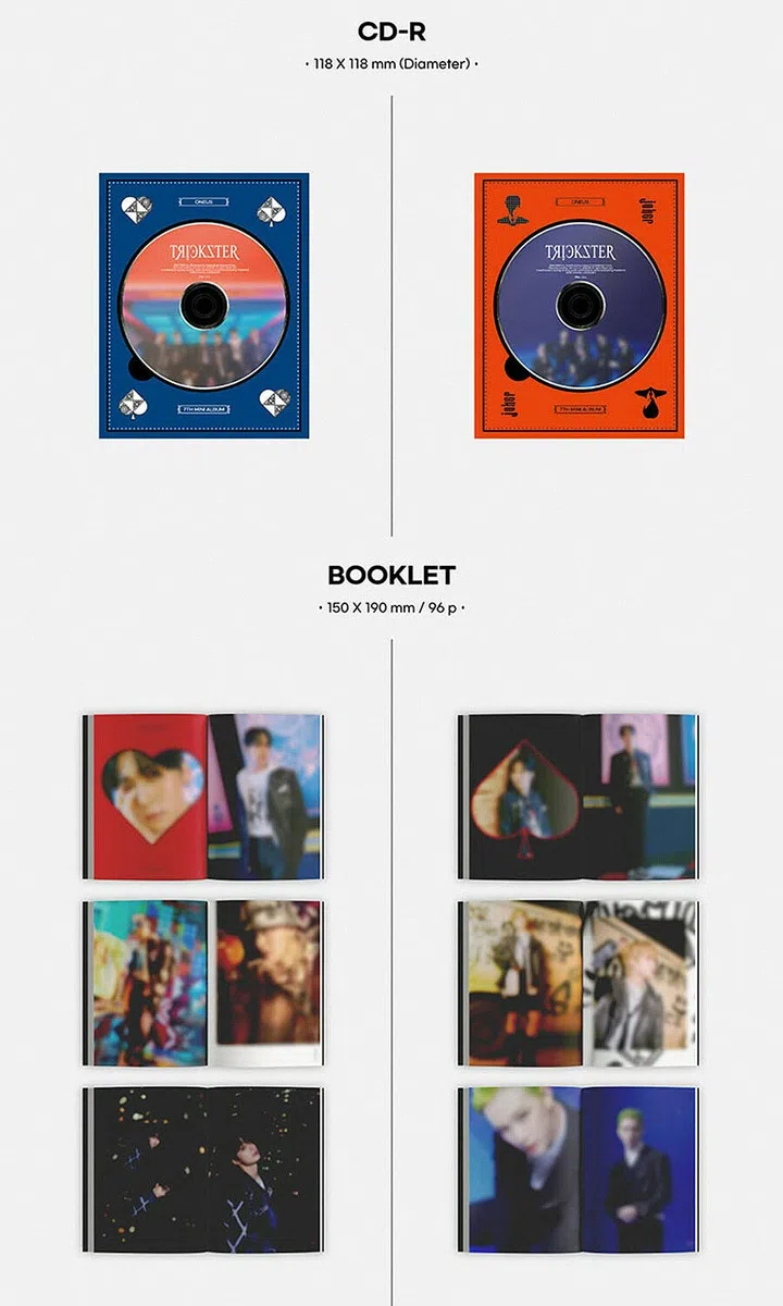 ONEUS TRICKSTER 7th Mini Album ( POKER / JOKER - RANDOM Ver. )+1ea ONEUS STORE GIFT CARD K-POP SEALED
