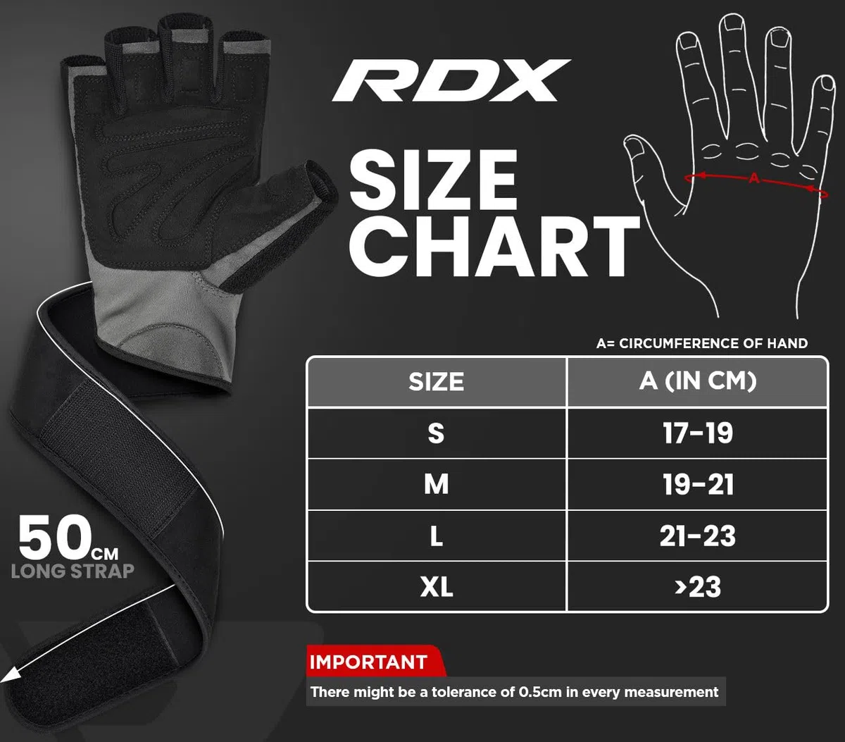RDX Gants de Musculation Poignet Workout Fitness Entrainement Gymnastique Powerlifter Gym Gloves Perméable à l'air Halterophilie