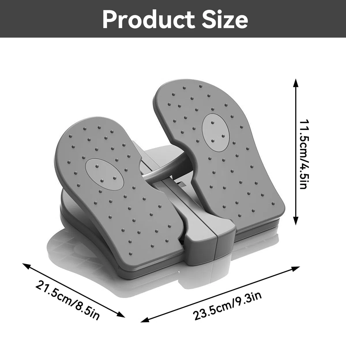 Mini Stepper, Appareil Stepper en Nylon renforcé Appareil d'entraînement Jambes Placer sous Bureau Stepper Pliable Silencieux Pédale d'entraînement Jambes pour Bureau, Maison