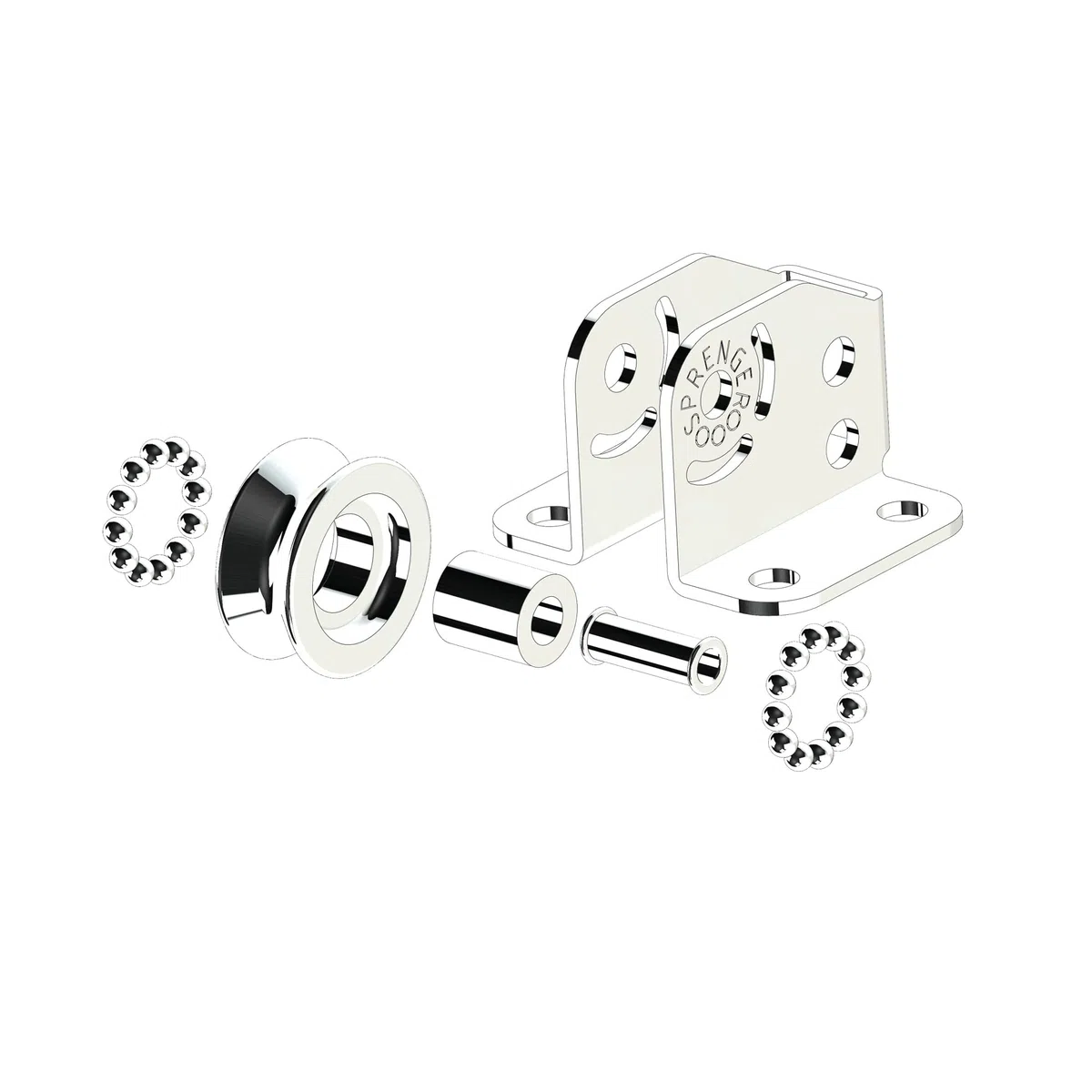 Sprenger Poulie Micro XS, 1 Rouleau en Acier Inoxydable